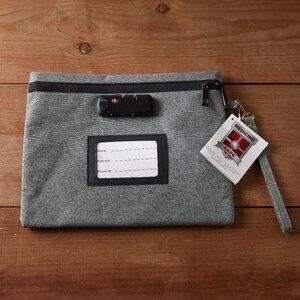 Lockable Security Bag {Grey} Medicine, Money, Misc | TSA Approved NWT